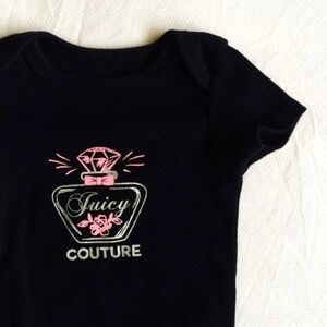 juicy couture perfume graphic short sleeve bodysuit diaper shirt 3 months baby